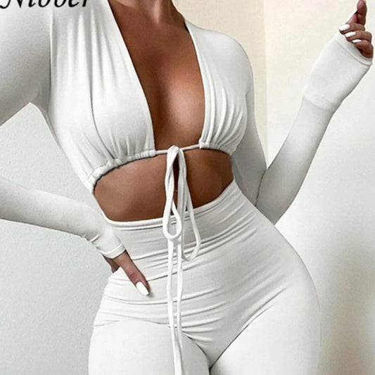 Long Sleeve Bodycon Jumpsuit