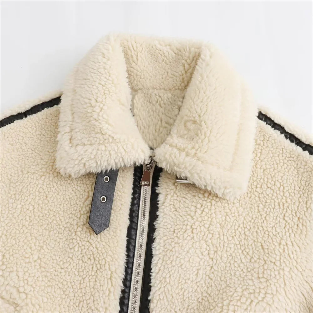 Teddy Faux Fur Aviator Jacket