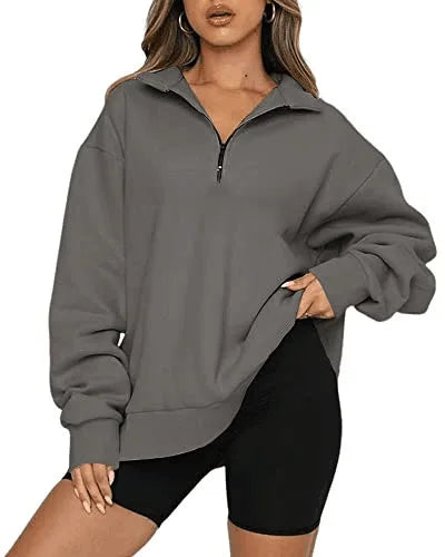 Pullover Short Zipper Hoodie