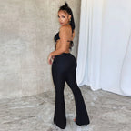 Bandage Lace Up Backless Cut Out Jumpsuits