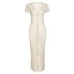 Amélia™ V-Neck Button Down Maxi Dress