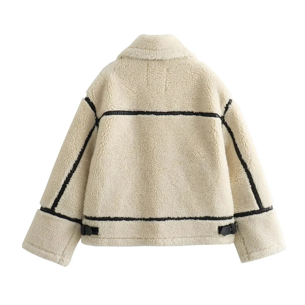 Teddy Faux Fur Aviator Jacket