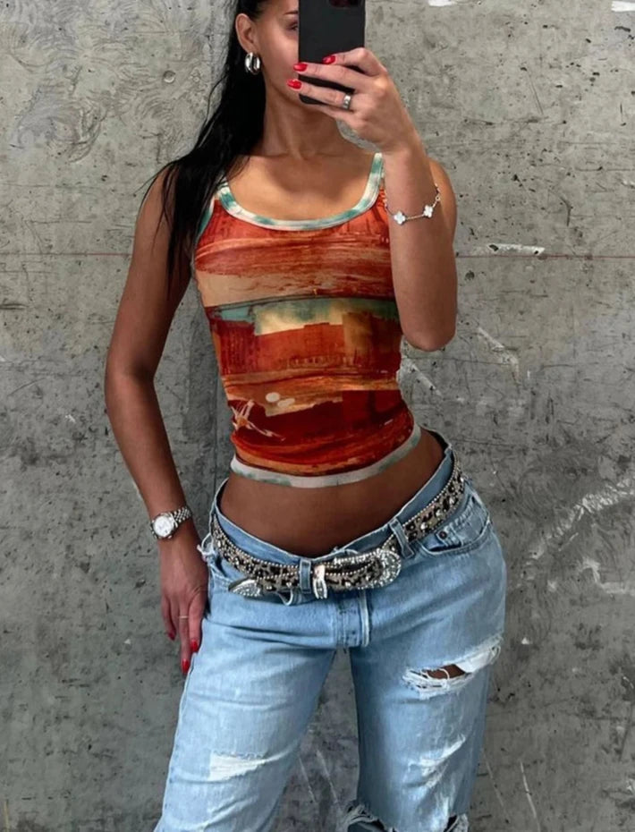Gradient Print Tank Top
