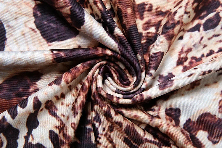 Selva™ Leopard Print Backless Maxi Dress