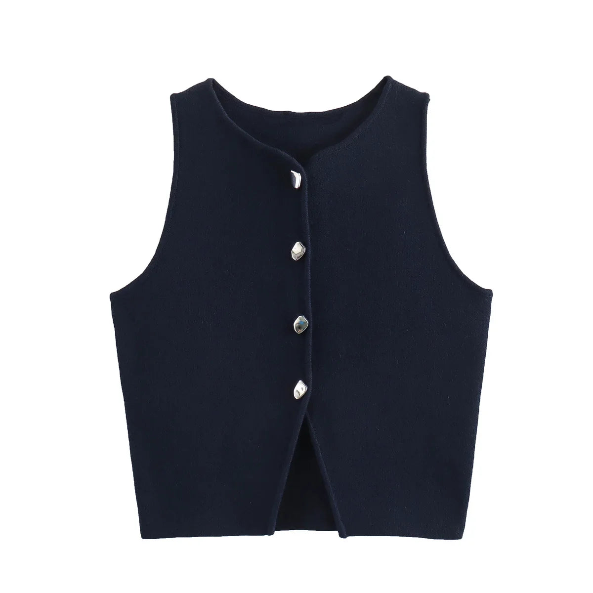 Knit Sleeveless Cropped Vest