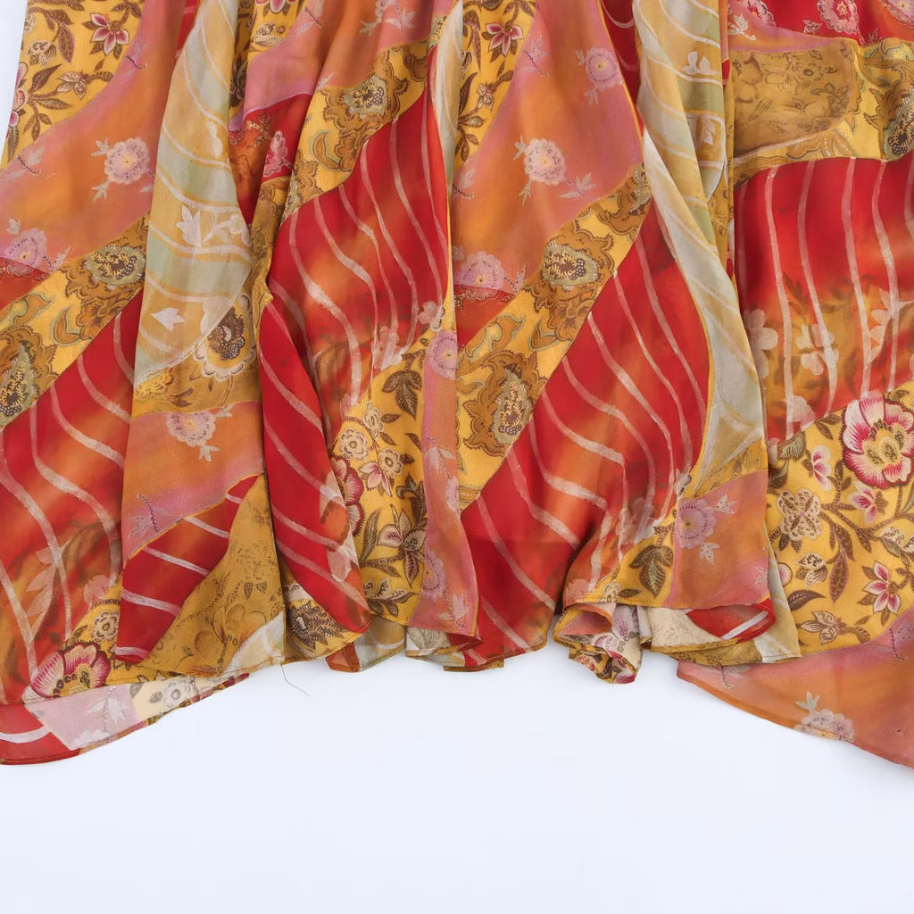 Amara™ Backless Printed Midi Dress