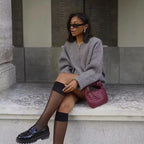 Knit Zipper Sweater Cardigan