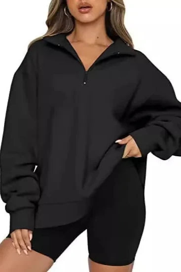 Pullover Short Zipper Hoodie