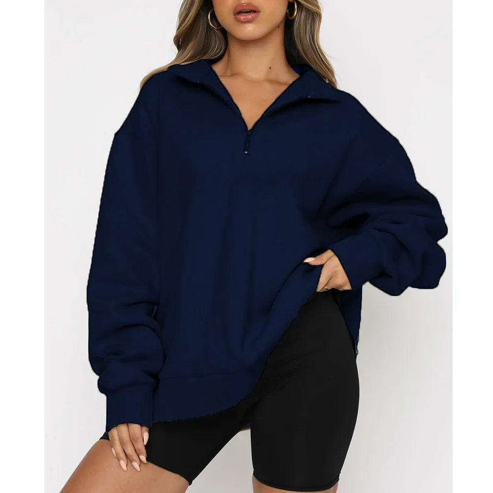 Pullover Short Zipper Hoodie