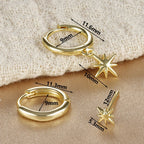 Aurelia™ 18K Gold Dangle & Hoop Earrings
