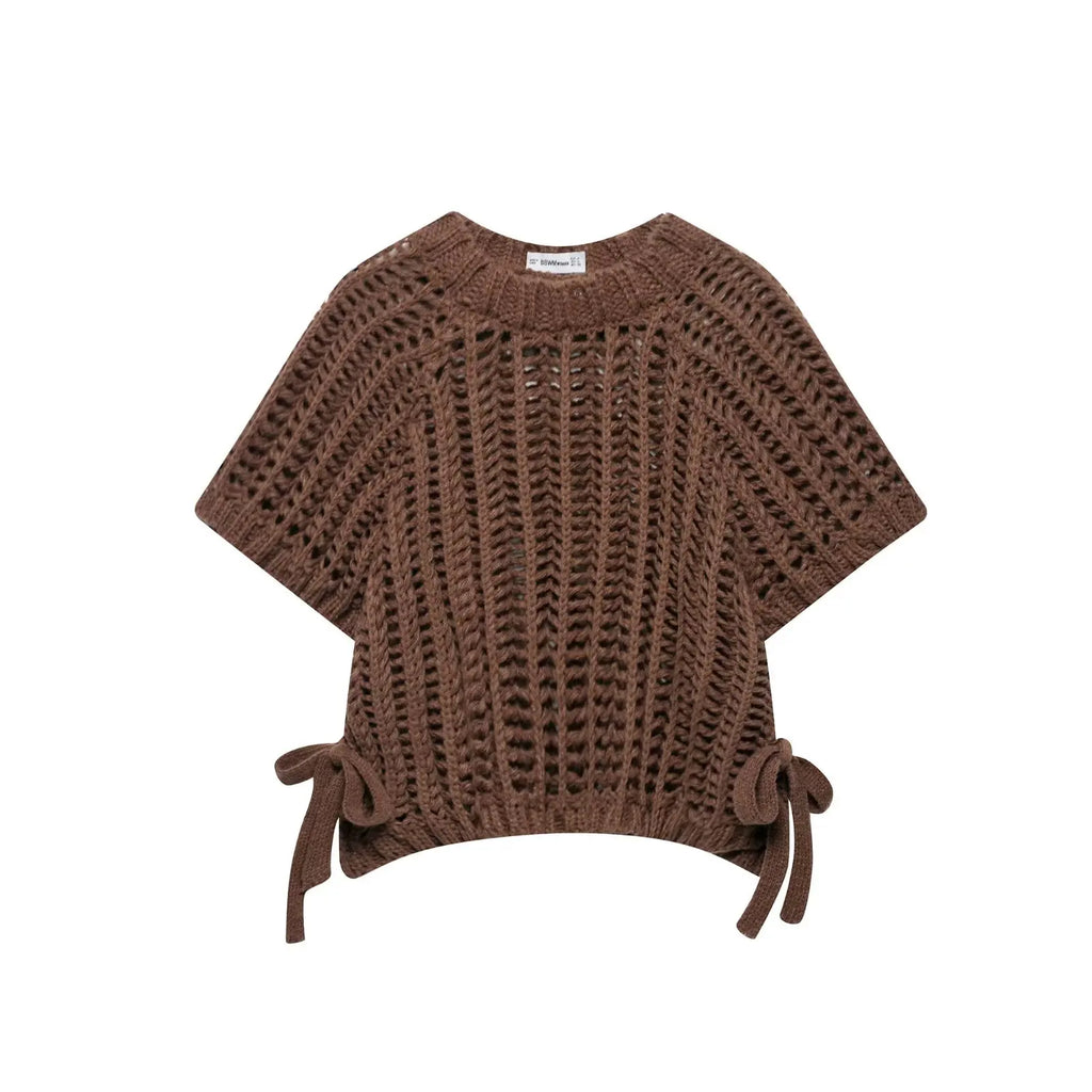 Hollow Out Knit Pullover Sweater Top