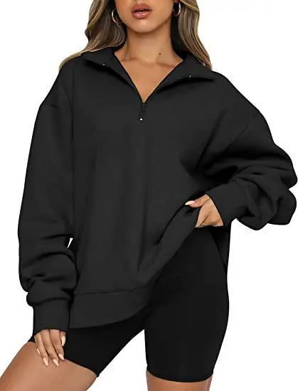 Pullover Short Zipper Hoodie