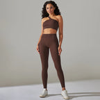 ProbyVC™ One Shoulder Crop Top & Leggings Set