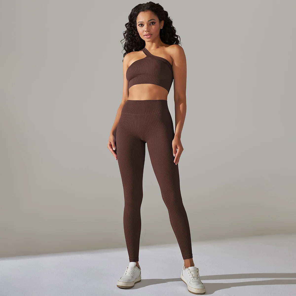 ProbyVC™ One Shoulder Crop Top & Leggings Set