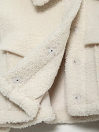 Faux Fur Fleece Teddy Cropped Jacket