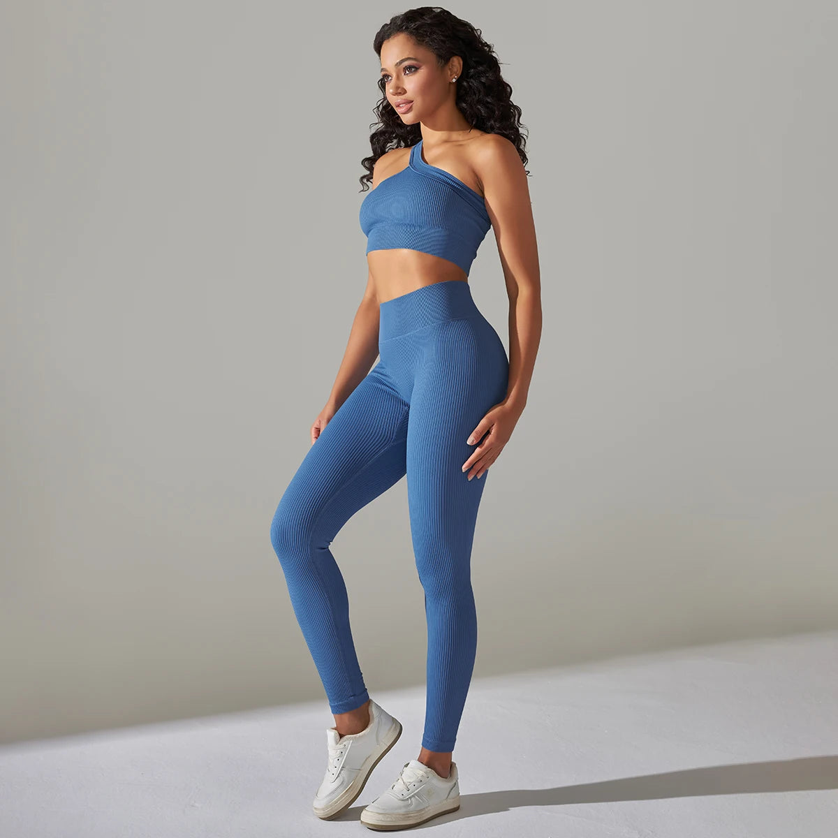 ProbyVC™ One Shoulder Crop Top & Leggings Set