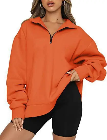 Pullover Short Zipper Hoodie