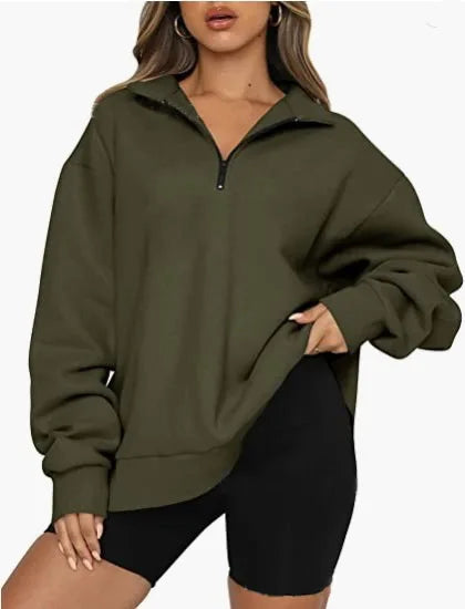 Pullover Short Zipper Hoodie