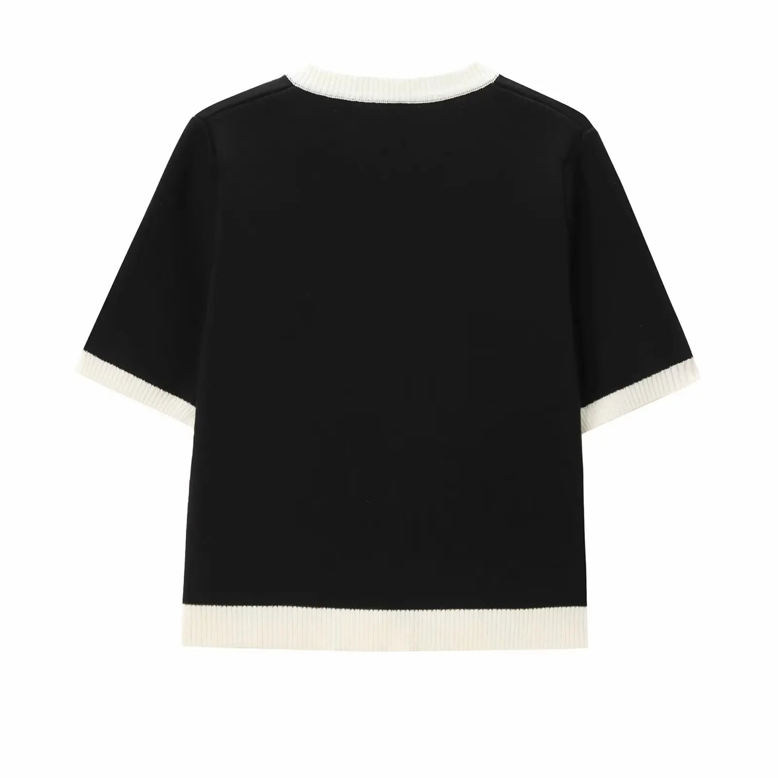 Knitted Button down Contrast Classic Cardigan