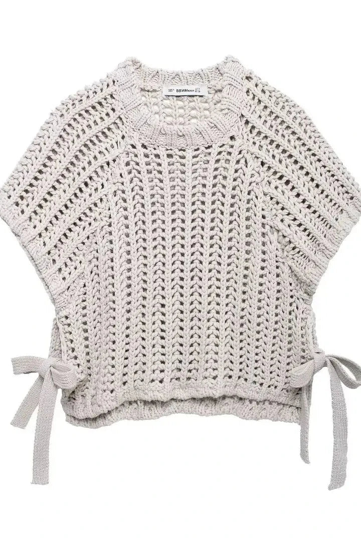 Hollow Out Knit Pullover Sweater Top