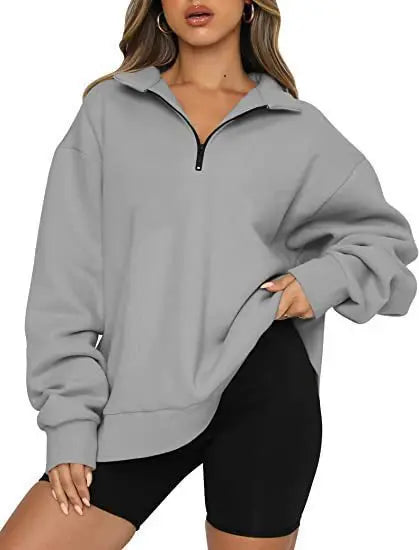 Pullover Short Zipper Hoodie