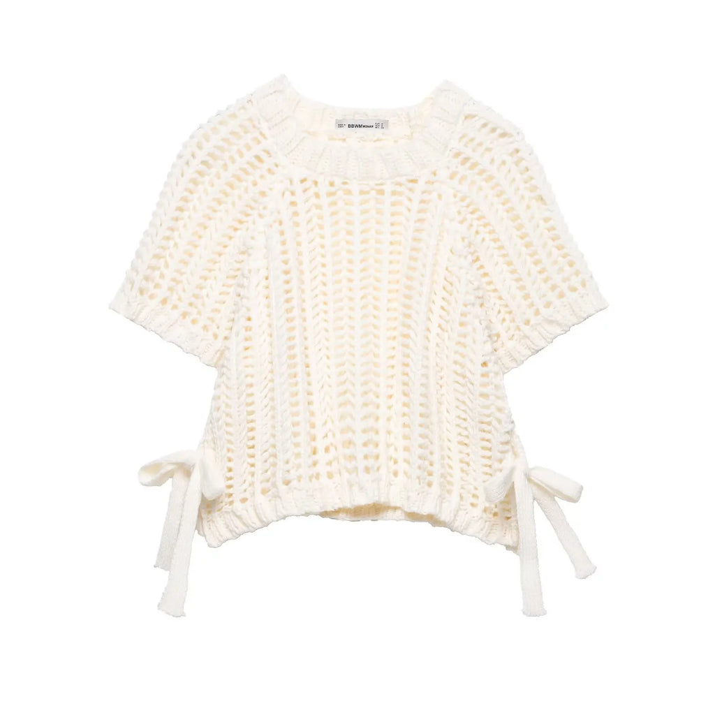 Hollow Out Knit Pullover Sweater Top