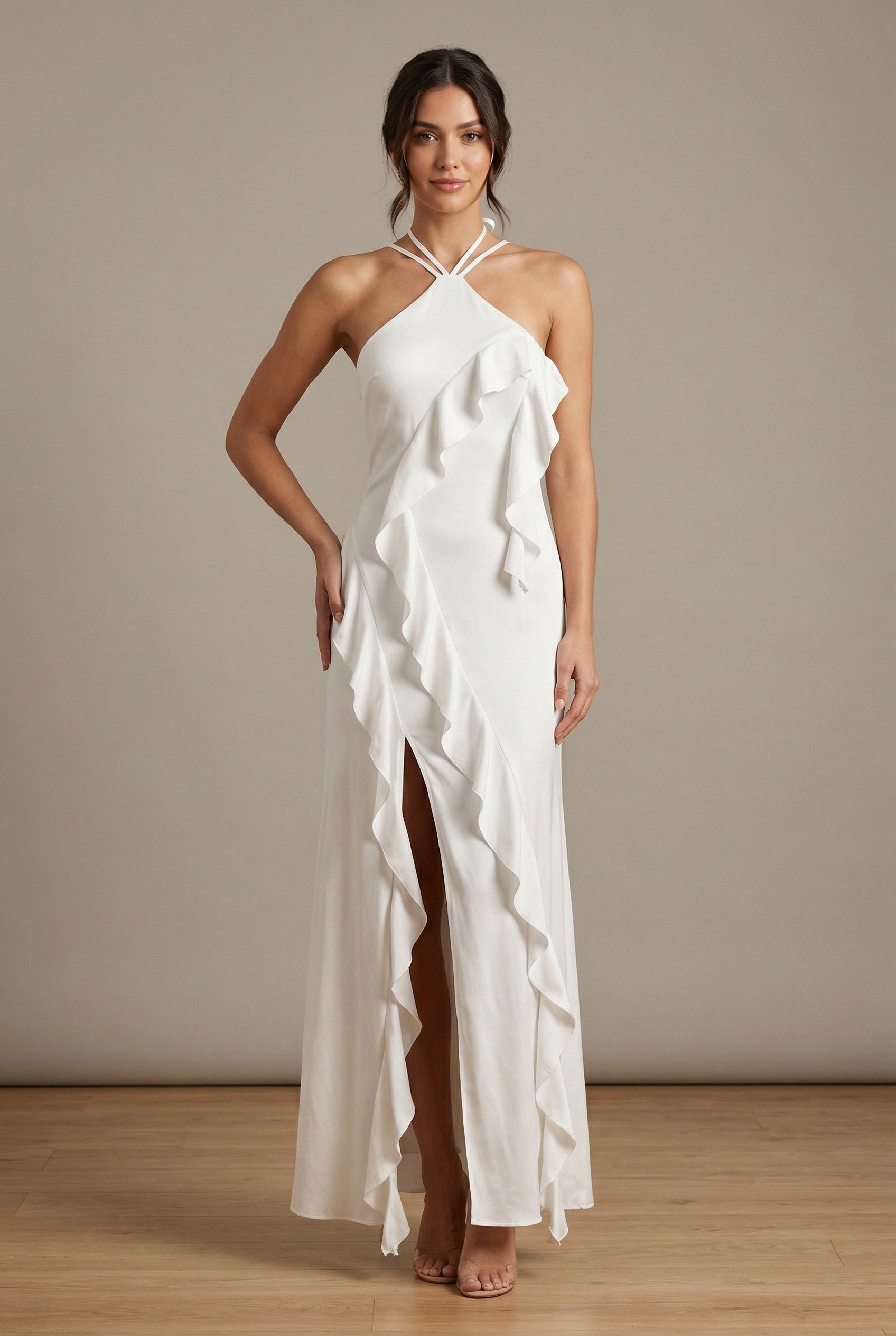 Seraphina™ Ruffle Halter Maxi Dress