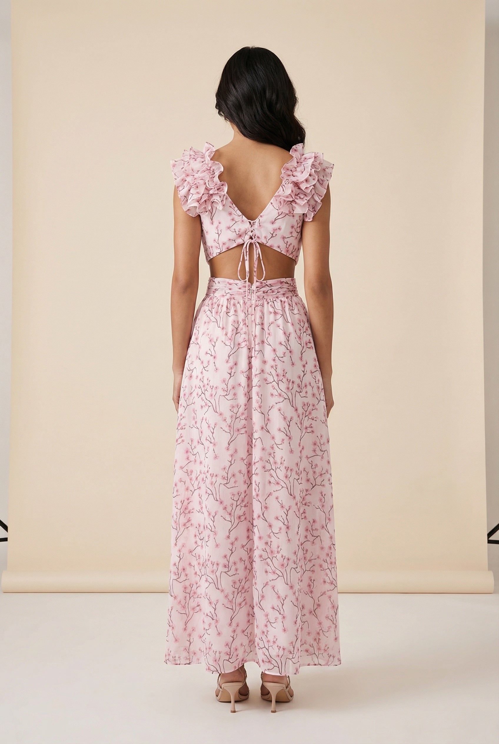 Valerisse™ Floral Ruffle Maxi Dress