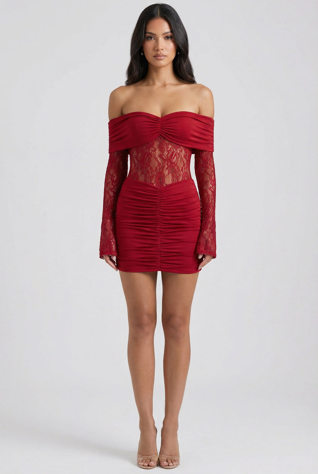 Valentina™ Off-Shoulder Lace Mini Dress