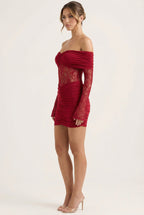 Valentina™ Off-Shoulder Lace Mini Dress