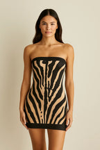 Zaraé™ Zebra Print Pullover Mini Dress