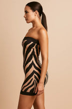Zaraé™ Zebra Print Pullover Mini Dress