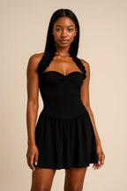 Isolde™ Pleated Hanging Skirt Mini Dress
